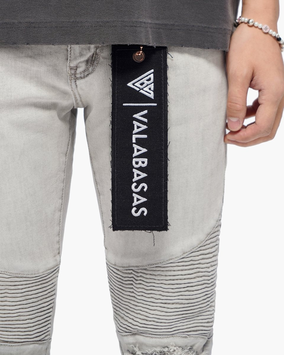 Mr.Biker Snow Grey Skinny Jeans