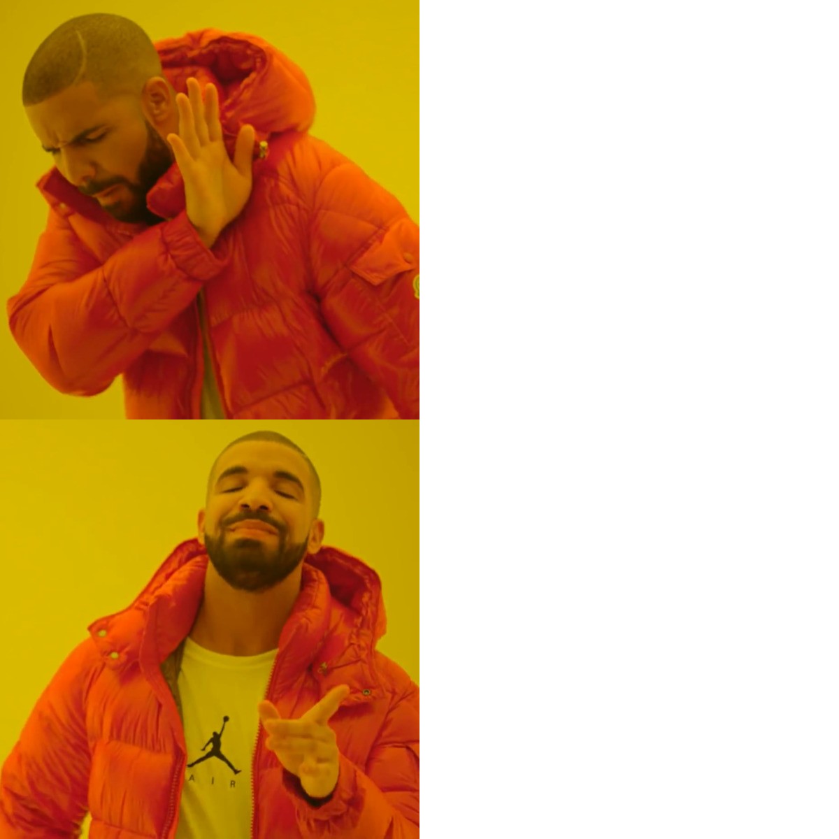 Drake Hotline Bling meme about Valabasas