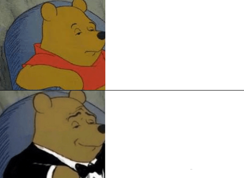 Tuxedo Winnie The Pooh meme about Valabasas