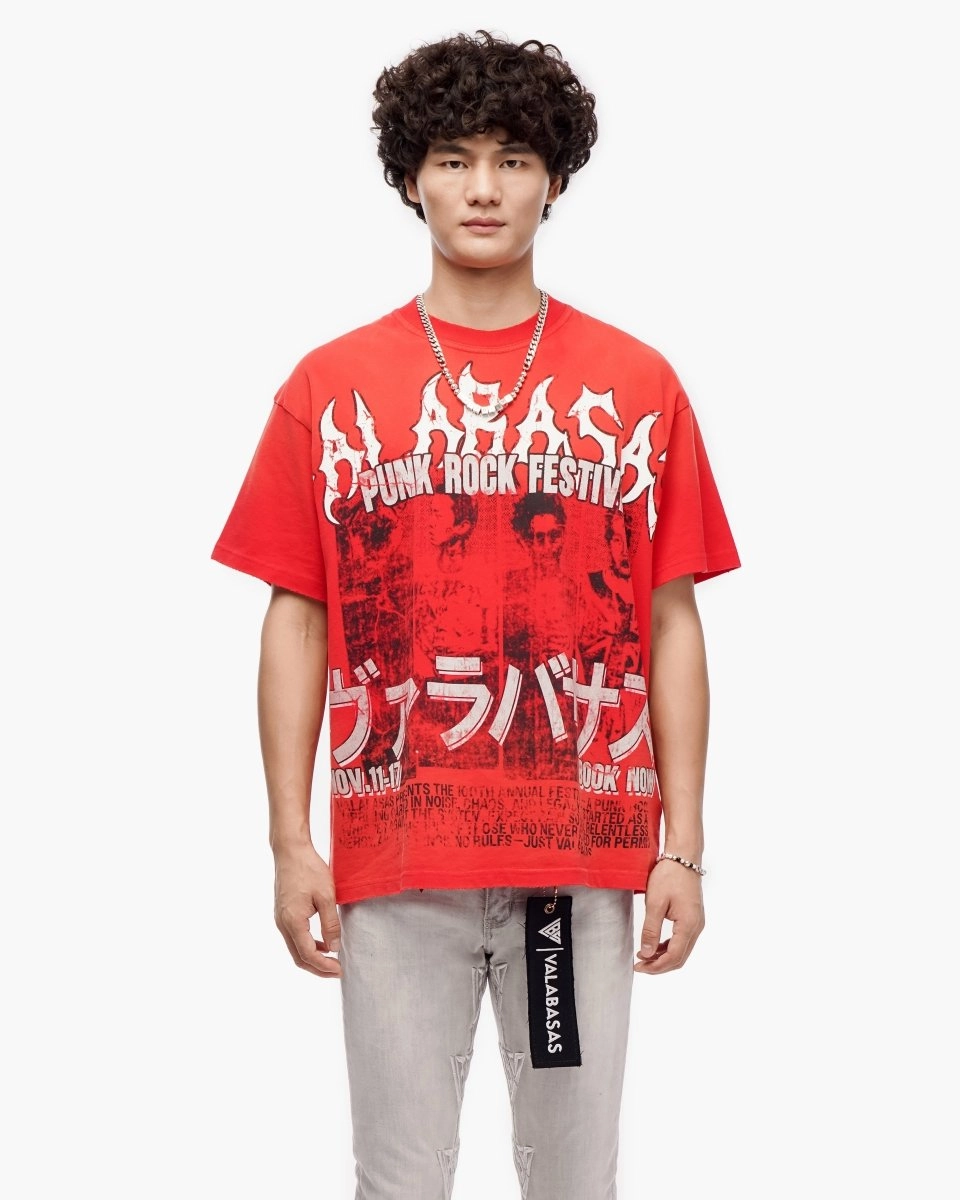 Punk Fest Red Tee - Valabasas